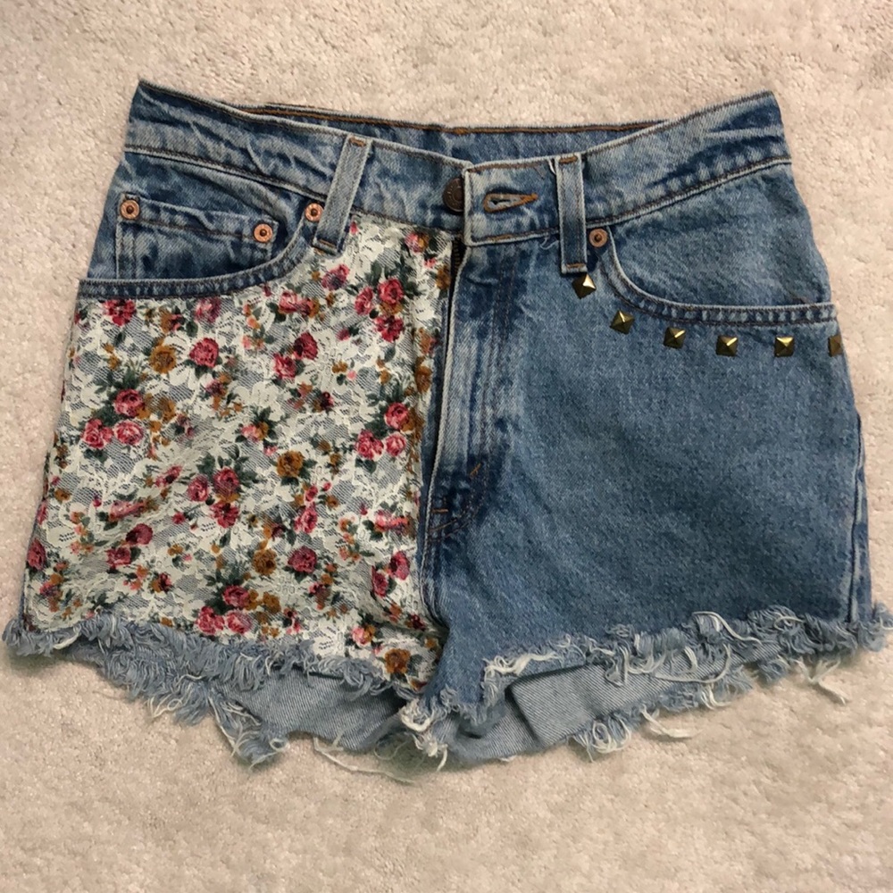 Levi’s 512 Thrifted High Waisted Jean Shorts